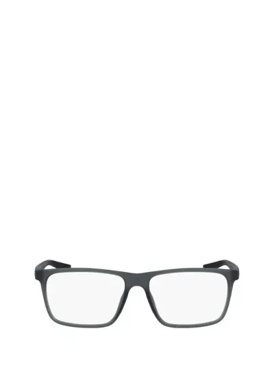 Nike Eyeglasses In Matte Dark Grey / Black