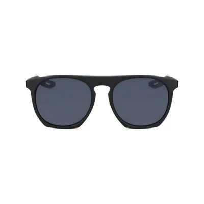 Nike Flatspot Xxii Oval Frame Sunglasses In Matte Black / Dark Grey