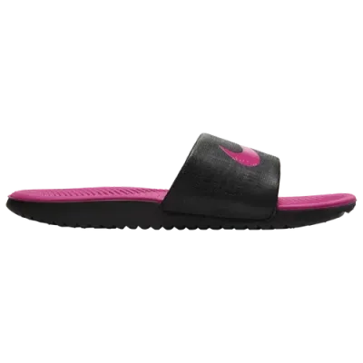 Nike Girls   Kawa Slides In Pink/black