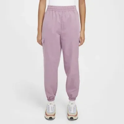 Nike Girls   Nsw Cargo Star Pants In Plum Dust/white