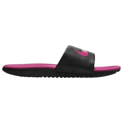 Nike Girls Preschool   Kawa Slides In Black/pink