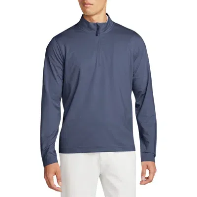 Nike Golf Dri-fit Half Zip Golf Top In Midnight Navy/white