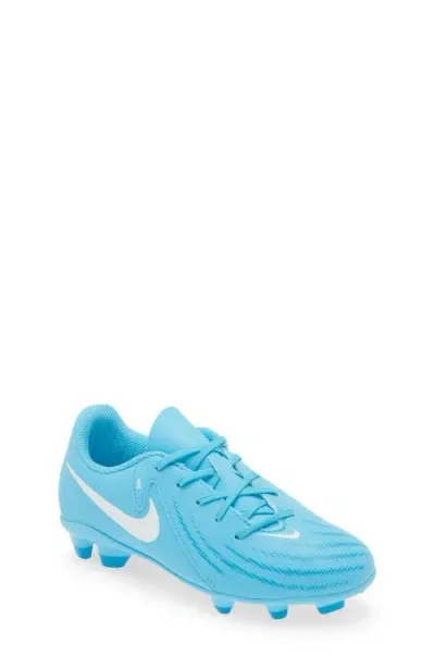 Nike Jr. Phantom Gx 2 Club Mg Low-top Soccer Cleat In Blue Fury/white