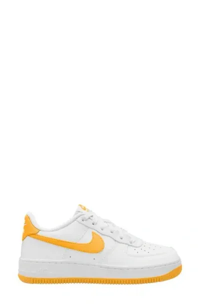 Nike Kids' Air Force 1 Sneaker In White/university Gold/white