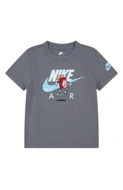 Nike Kids' Boxy Air Graphic T-shirt In Smoke Grey