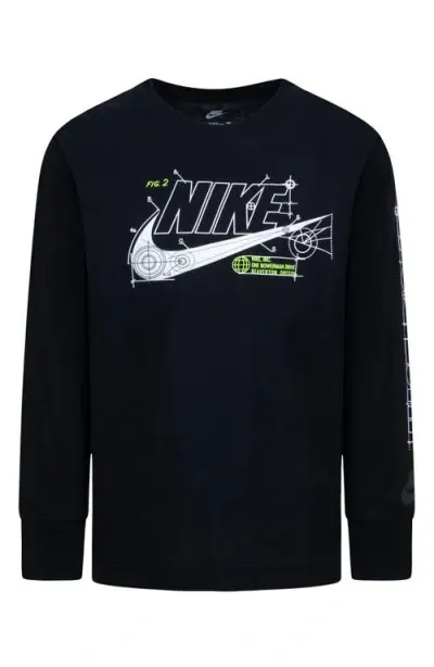 Nike Kids' Future Utility Long Sleeve Graphic T-shirt In Black