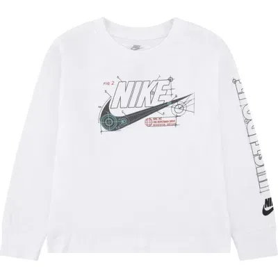 Nike Kids' Future Utility Long Sleeve Graphic T-shirt In White