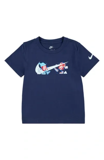 Nike Little Kids' Boxy Snowball T-shirt In Blue