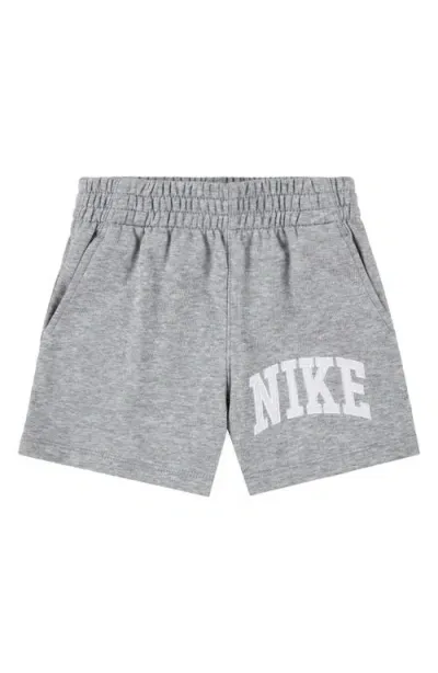 Nike Kids' Sportswear Club Logo Sweat Shorts In Dark Grey Heather