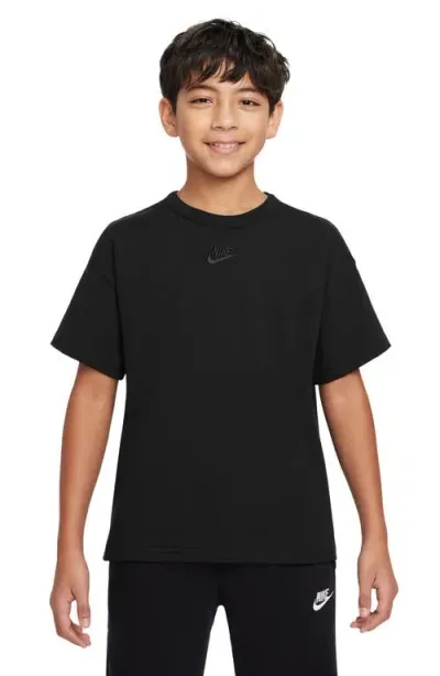 Nike Kids' Sportswear Cotton T-shirt In Black