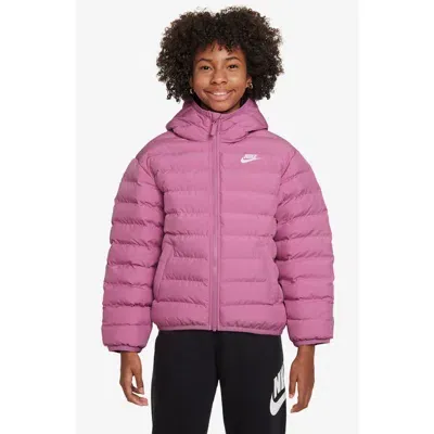 Nike Kids' Sportswear Insulated Puffer Jacket In Magic Flamingo/white