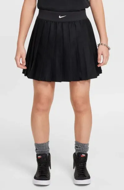 Nike Kids' Girls   Star Swoosh Pleated Skirt In Black/white