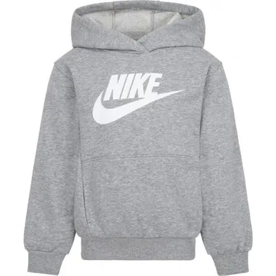 Nike Kids' Sportswear Swoosh French Terry Hoodie In Dark Grey Heather