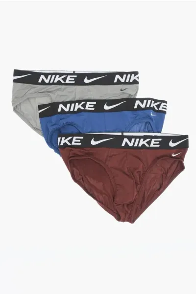 Nike Logoed At Waist Band 3 Pairs Of Briefs Set In Multi