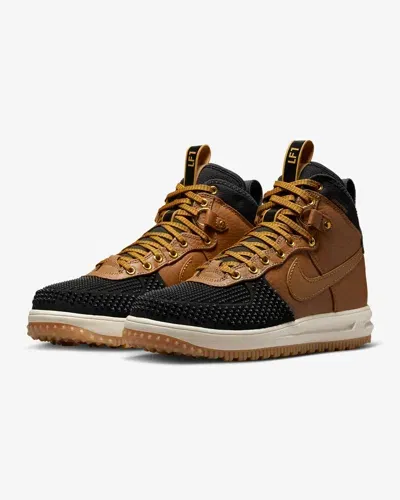 Nike Mens  Lunar Force 1 Duckboot In Ale Brown/ale Brown/black/gold Tone