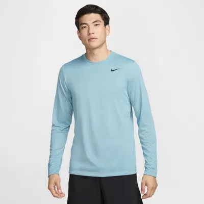 Nike Men's Dri-fit Legend Long-sleeve Fitness Top In Blue