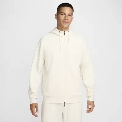 Nike Men's Primary Dri-fit Uv Full-zip Versatile Hoodie In Pale Ivory/grey