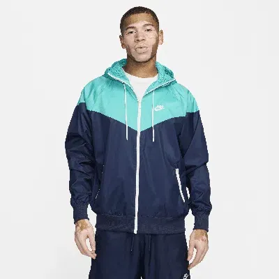 Nike Heritage Jacket In Midnight Navy/dusty Cactus/sail