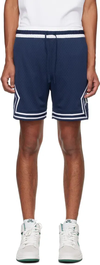 Nike Navy Jordan Dri-fit Sport Shorts In Midnight Navy/white/