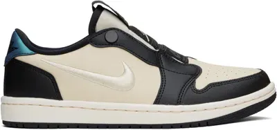 Nike Off-white & Black Air Jordan 1 Retro Low Slip Sneakers In Fossil/black-ivory-a