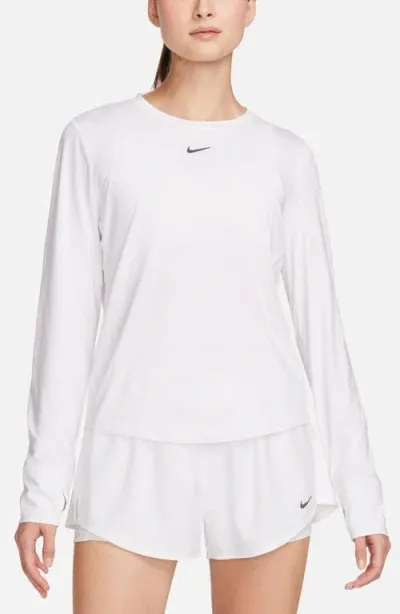 Nike Women's One Classic Dri-fit Long-sleeve Top In White