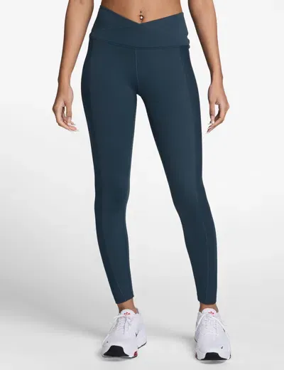 Nike One Wrap High Waisted 7/8 Leggings In Blue