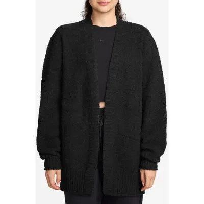 Nike Phoenix Oversize Bouclé Cardigan In Black