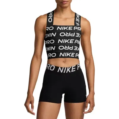 Nike Pro Bandage Tank In Black/white