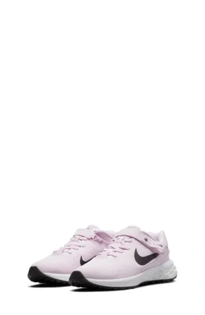 Nike Revolution 6 Flyease Running Shoe In Pink Foam/black