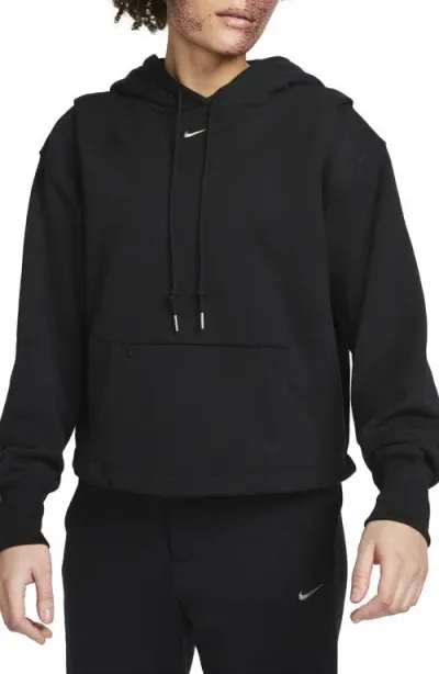 Nike Sporstwear Modern French Terry Fleece Hoodie In Black/flat Pewter