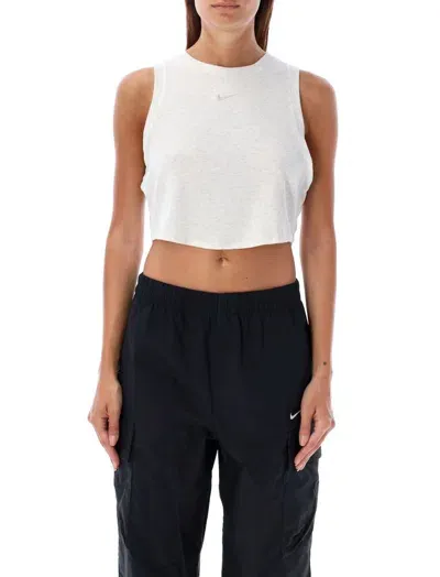 Nike Sportswear Chill Knit Tight Cropped Tank Top In White