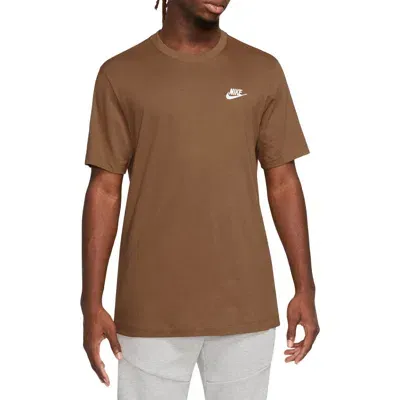 Nike Men's  Sportswear Club T-shirt In Brown