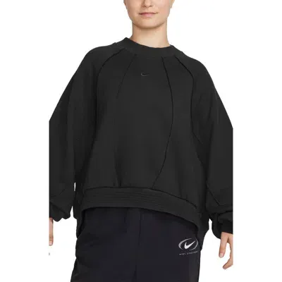 Nike Sportswear Collection Oversized French Terry Sweatshirt In Black/black