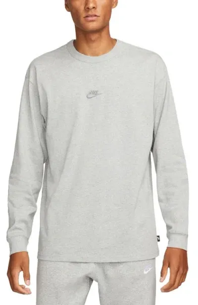 Nike Men's  Sportswear Premium Essentials Long-sleeve T-shirt In Grey