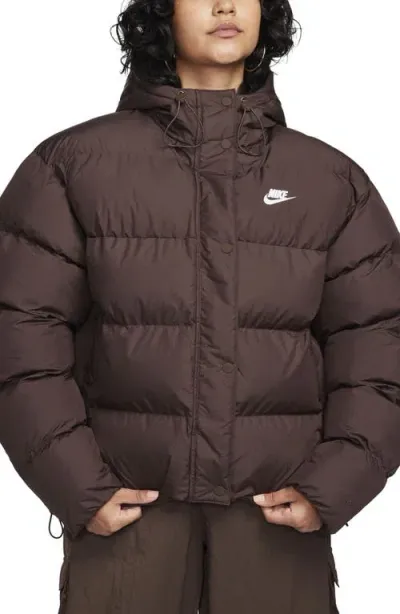 Nike Sportswear Water Repellent Down Jacket In Brown