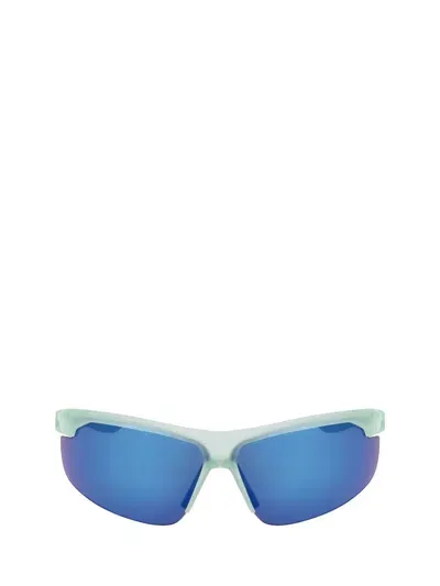 Nike Sunglasses In Matte Jade Ice / Milky Blue Mirror