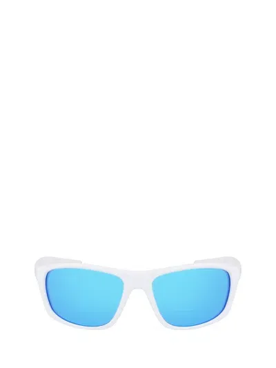 Nike Sunglasses In White / Blue Mirror