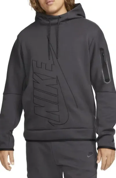 Nike Tech Fleece Pullover Graphic Hoodie In Gray