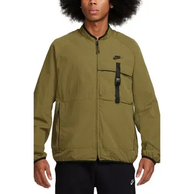 Nike Tech Woven Jacket In Pacific Moss/black