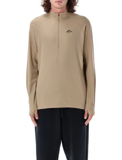 Nike Trail Midlayer Half Zip In Kaki