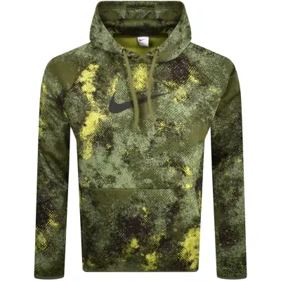 Nike Training Camo Printed Hoodie Green