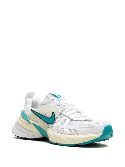 Nike V2k Run Sneakers In White And Turquoise