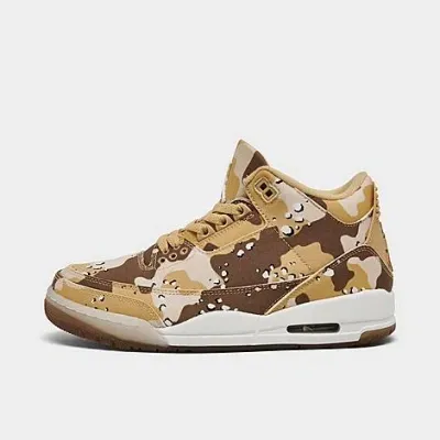 Nike Beige Air Jordan 3 Retro Tex 'desert Camo' Sneakers In Dark Driftwood/sail/hemp/velvet Brown 