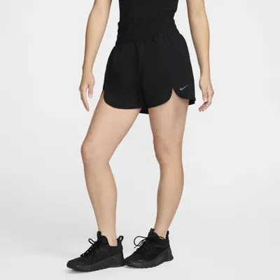 Nike Women's One Dri-fit Ultra High-waisted Brief-lined Shorts In Black