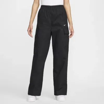 Nike Women's  Sportswear Everything Wovens Mid-rise Cargo Pants In Black