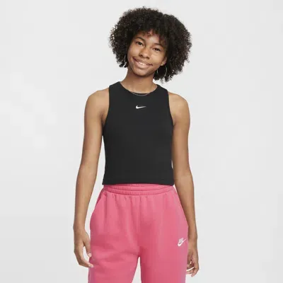 Nike Kids' Women's  Sportswear Girls' Ribbed Tank Top In Black