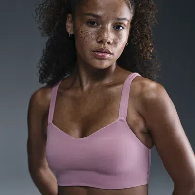 Nike Women's Zenvy Strappy Light-support Padded Sports Bra In Purple