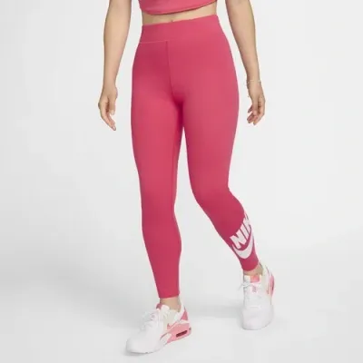 Nike Womens  Nsw Classic Graphic Hr Futura Tights In Aster Pink/white