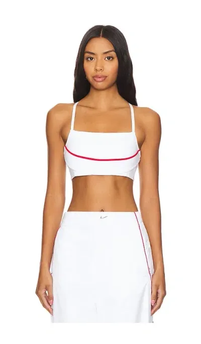 Nike X Jacquemus Bra In White & University Red