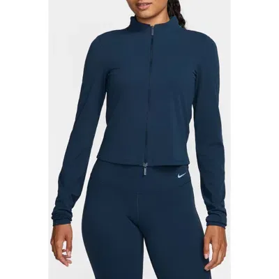 Nike Zenvy Dri-fit Long-sleeve Full Zip Top In Blue